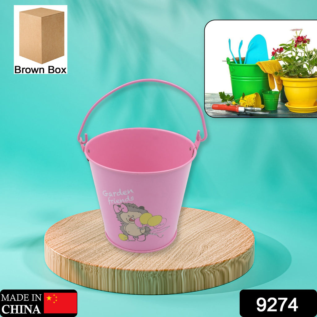 Versatile small metal buckets with handles, ideal for succulents, plants, candy, ice, or creative flower pots.
