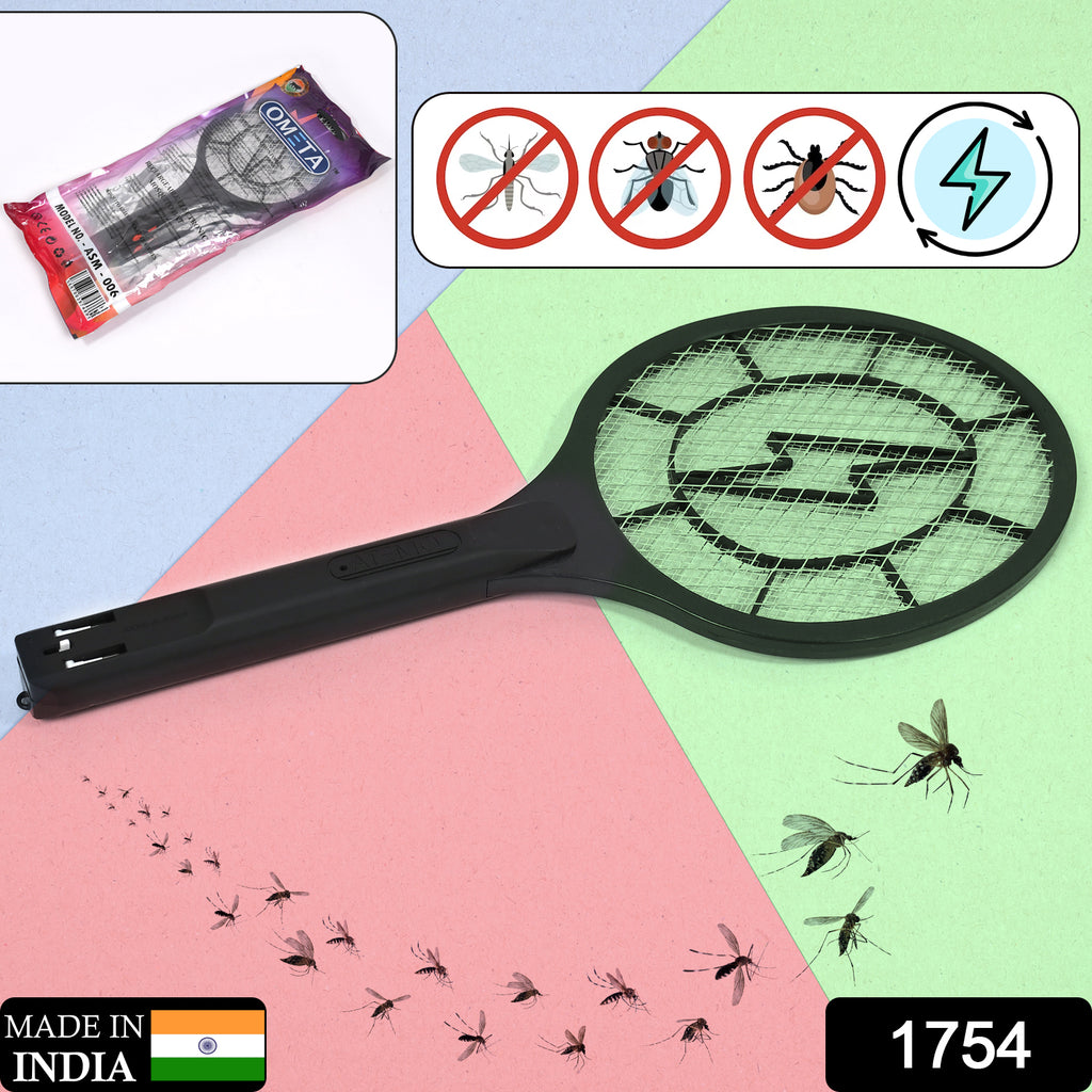 Electric rechargeable mosquito killer bat racket zapping insects.