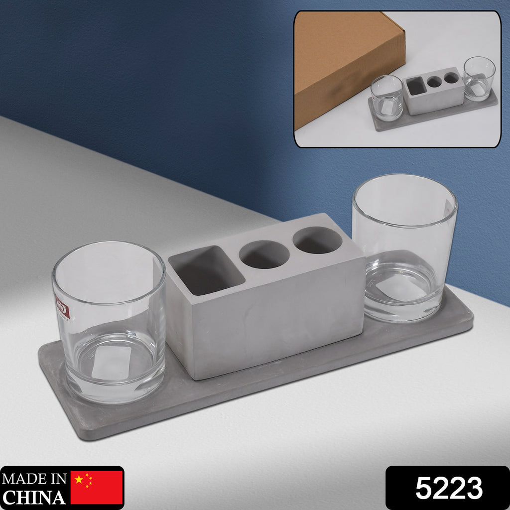 New attractive marble wine glass holder for 2 glasses, ideal for hotels & cafes