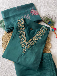 Karvachoth Special Rama Kurti Pant Dupatta Set | TRENDBUY