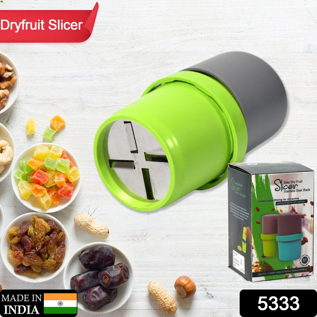 Multicolor plastic dry fruit grinder slicer, chocolate cutter & butter slicer with 3-in-1 blade.