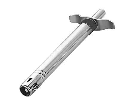 2157 stainless steel electronic gas lighter for lighting gas stoves, shown in hand