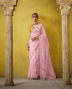 Light Pink Letest Style Tissue Saree | TRENDBUY