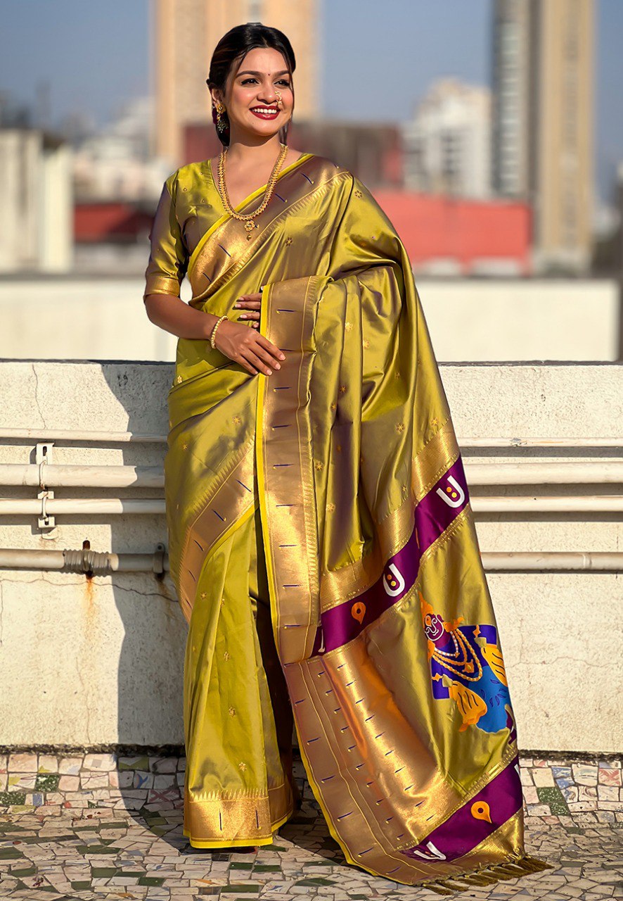 Marathi Look Vitthala Paithani Silk