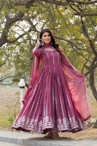 New Festival Heavy Work Long Gown | TRENDBUY