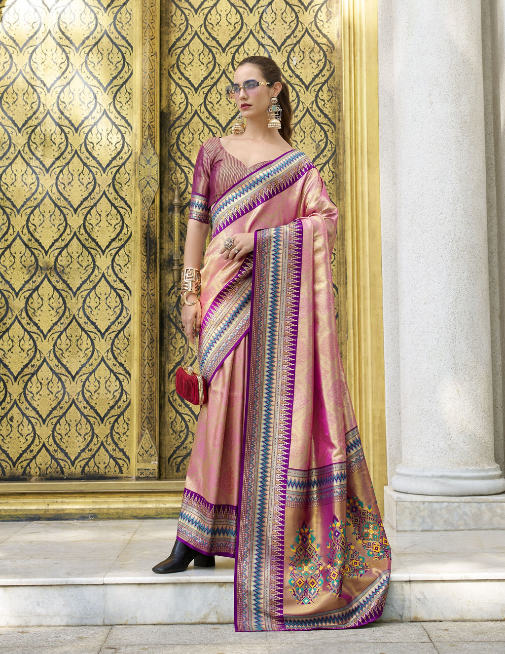 New latest soft tissue silk saree