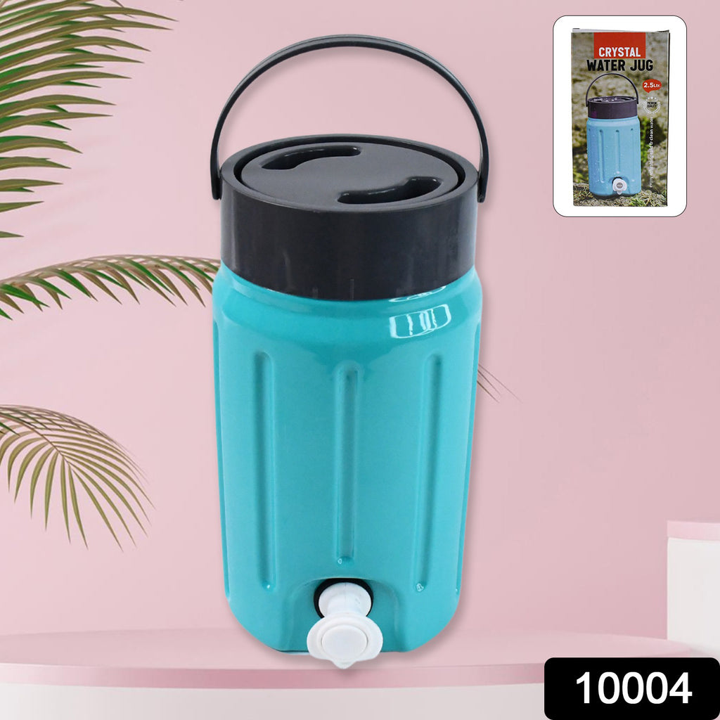 Leakproof 2.5L insulated water jug with tap, ideal travel cooler
