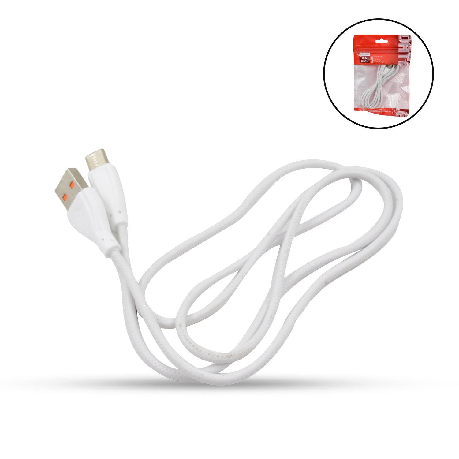 Type C Data Cable With 3.5 Amp Fast Charging Cable (900 Mm 1 Pc)
