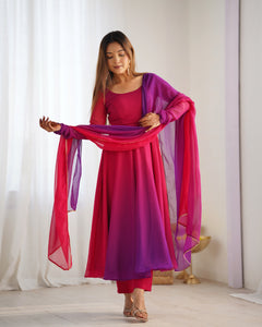 Partywear Pure Soft Fox Georgette Anarkali Gown | TRENDBUY