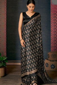 Patywear Traditional Ajrakh Print Saree | TRENDBUY