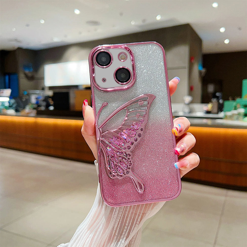 iPhone Glitter Butterfly Shockproof Case - Shimmering Protection