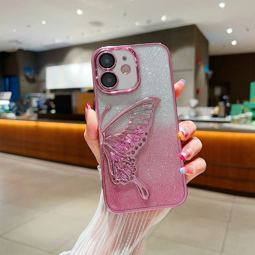 iPhone Glitter Butterfly Shockproof Case - Shimmering Protection