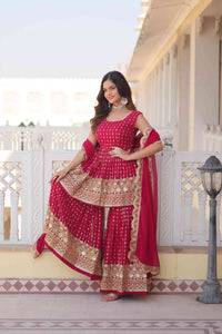 Pink Kurti Gharara with Duppatta | TRENDBUY