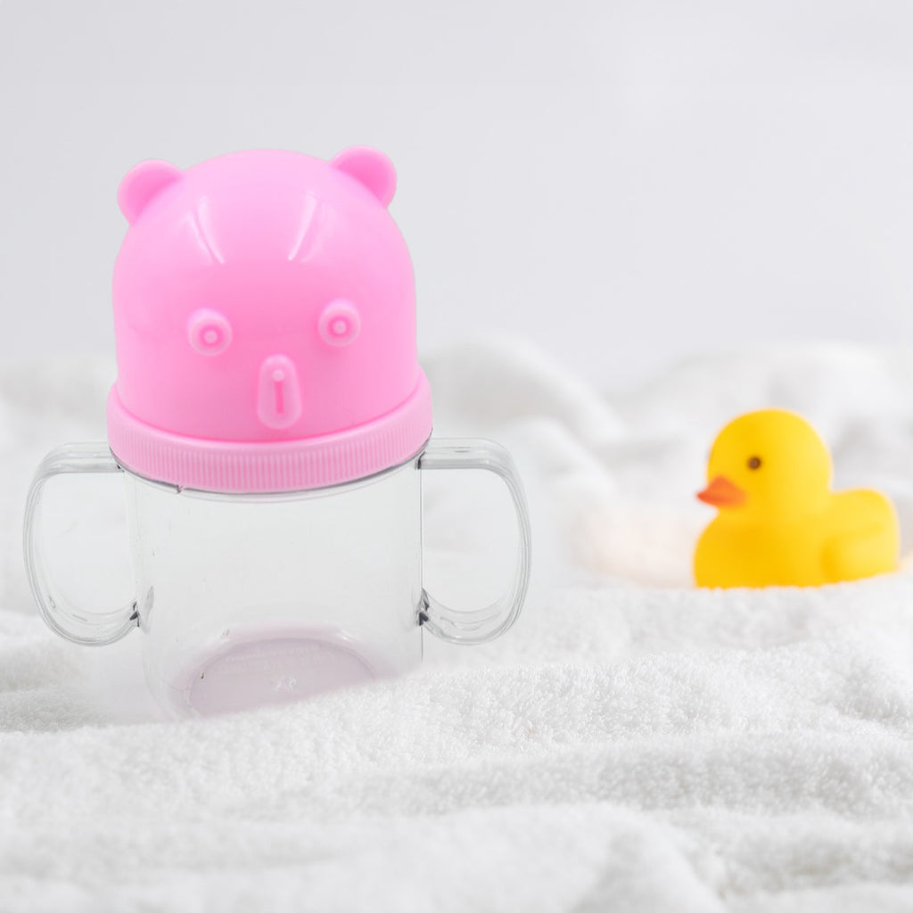Close-up of the ergonomic double handles designed for small toddler hands