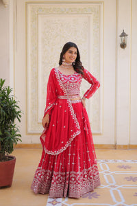 Pure Heavy Embroidery Georgette Lehenga Choli | TRENDBUY