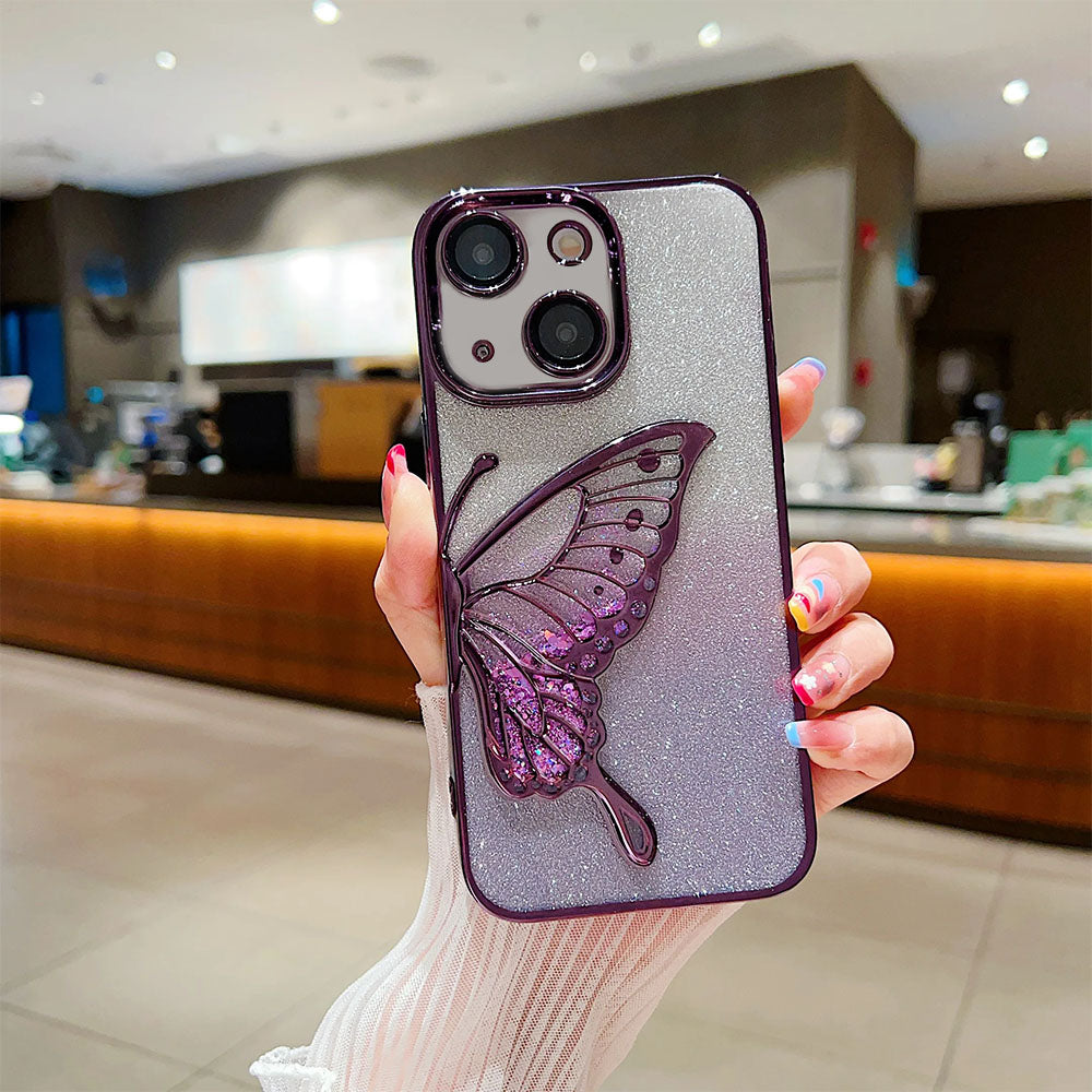 iPhone Glitter Butterfly Shockproof Case - Shimmering Protection