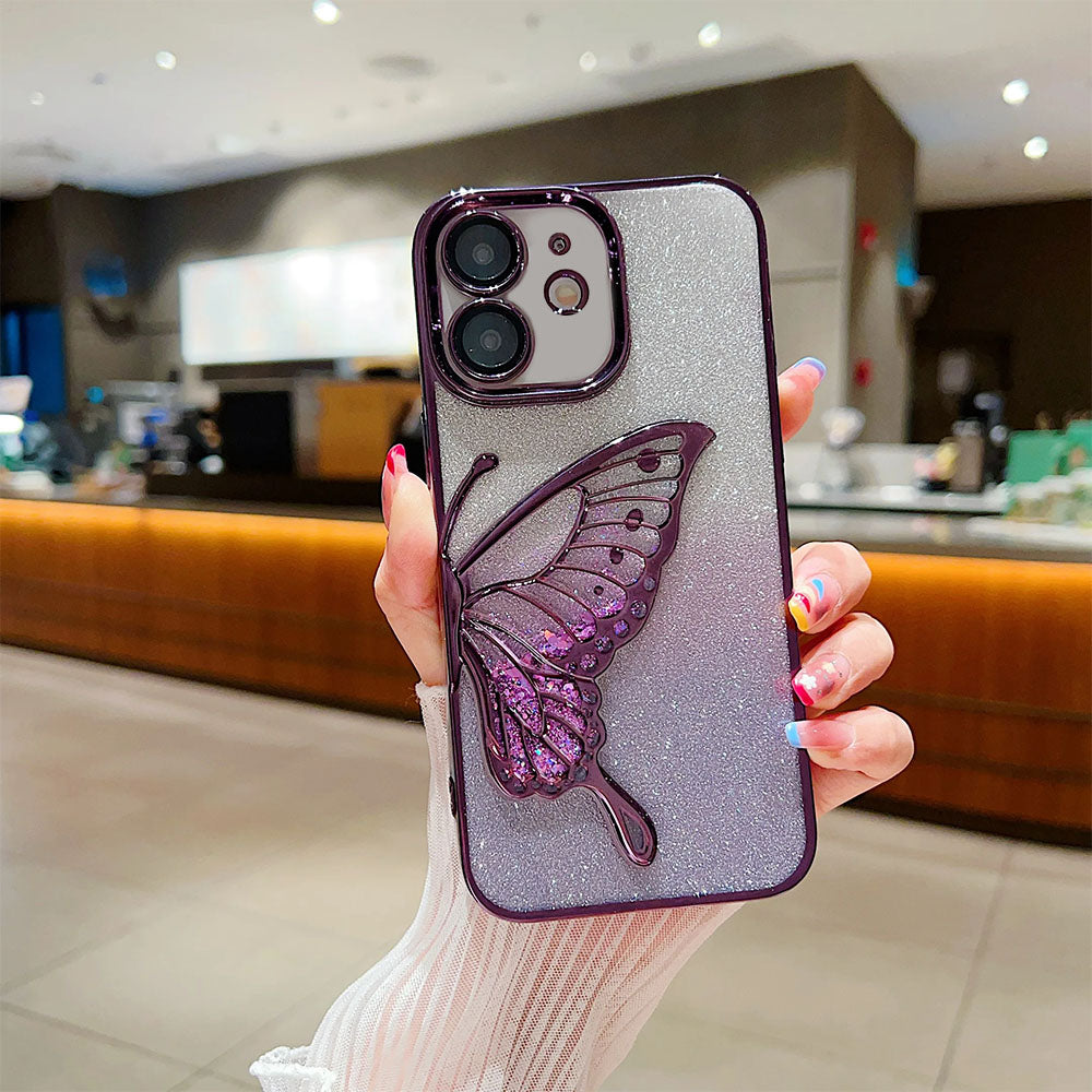 iPhone Glitter Butterfly Shockproof Case - Shimmering Protection