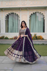 Purple Color Lehenga Choli Dupatta | Wedding Special | TRENDBUY