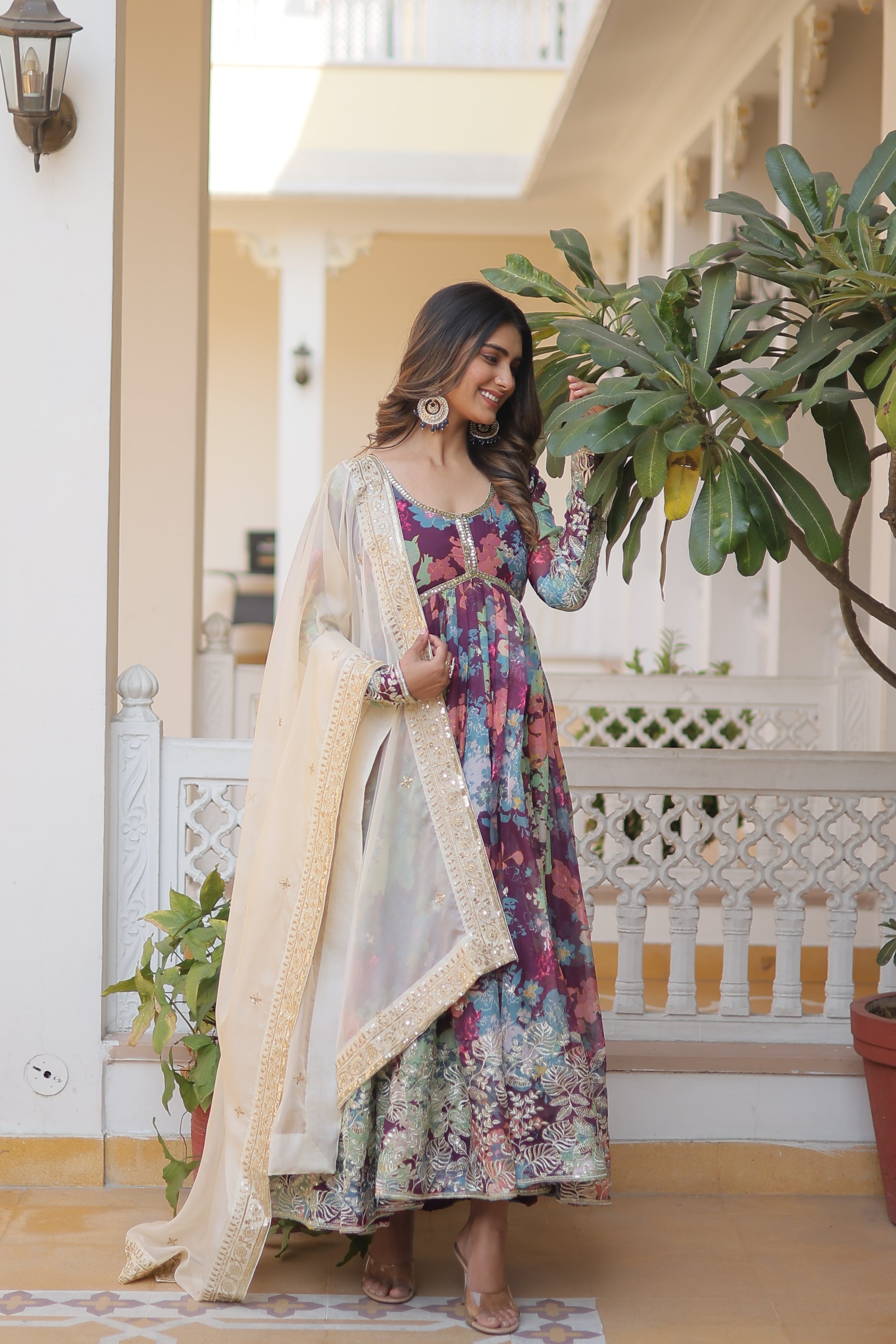 TRENDBUY Purple Alia Cut Designer Gown – TREND BUY