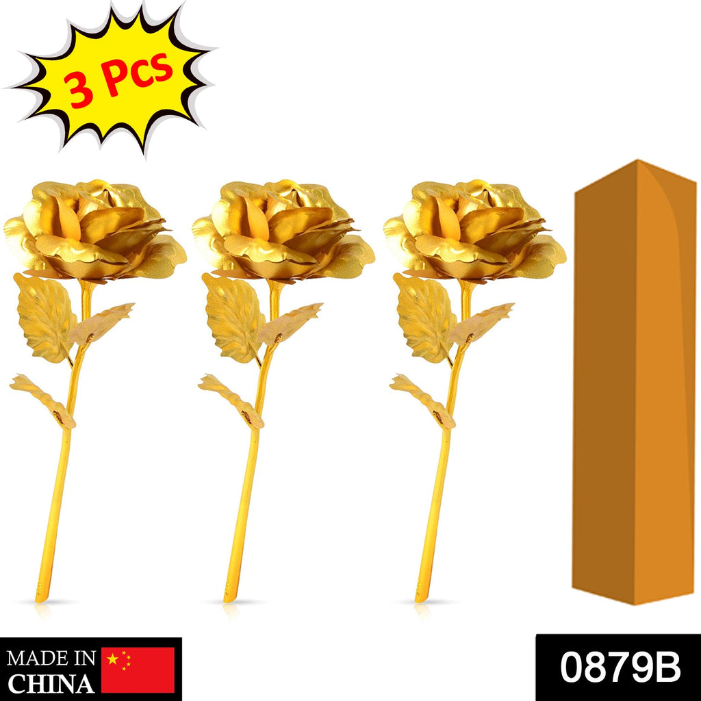 Decorative golden rose flower for homes, offices & cafes