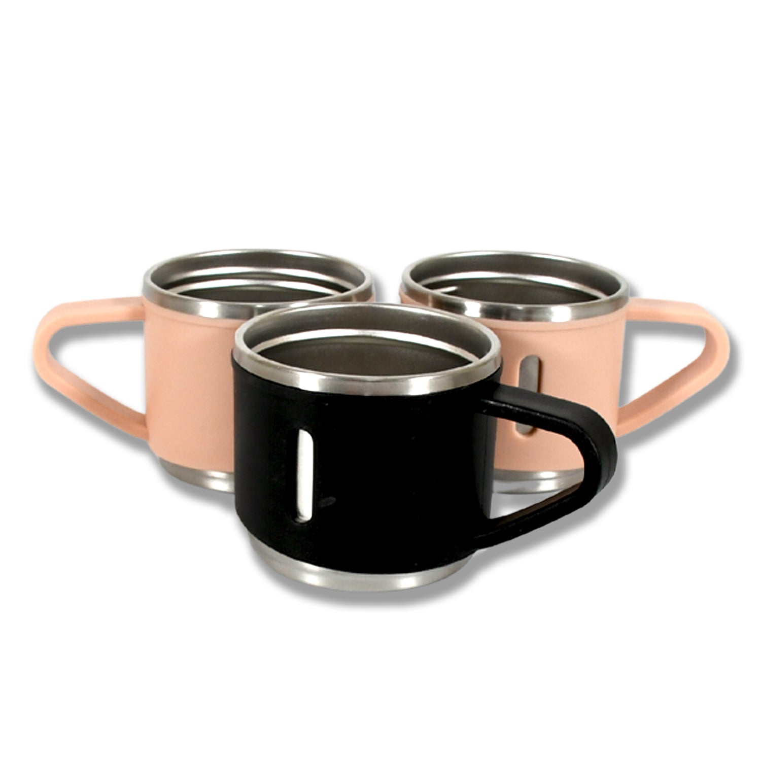 Stainless Steel Vacuum Coffee Tea Cup Tea Mug Hot Insulated Double Wall Stainless Steel Coffee And Milk Cup With Handle Easy To Carry Coffee Cup (3 Pc)
