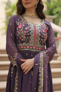 Premium Sequins Embroidered Faux Georgette Kurti Sharara Set with Dupatta - Elegant Festive Wear