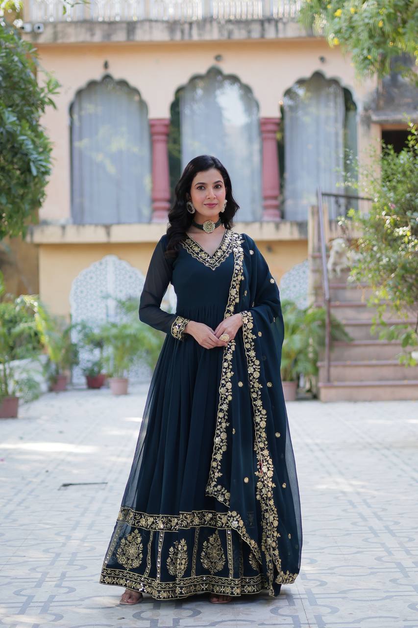 Readymade Georgette Long Gown