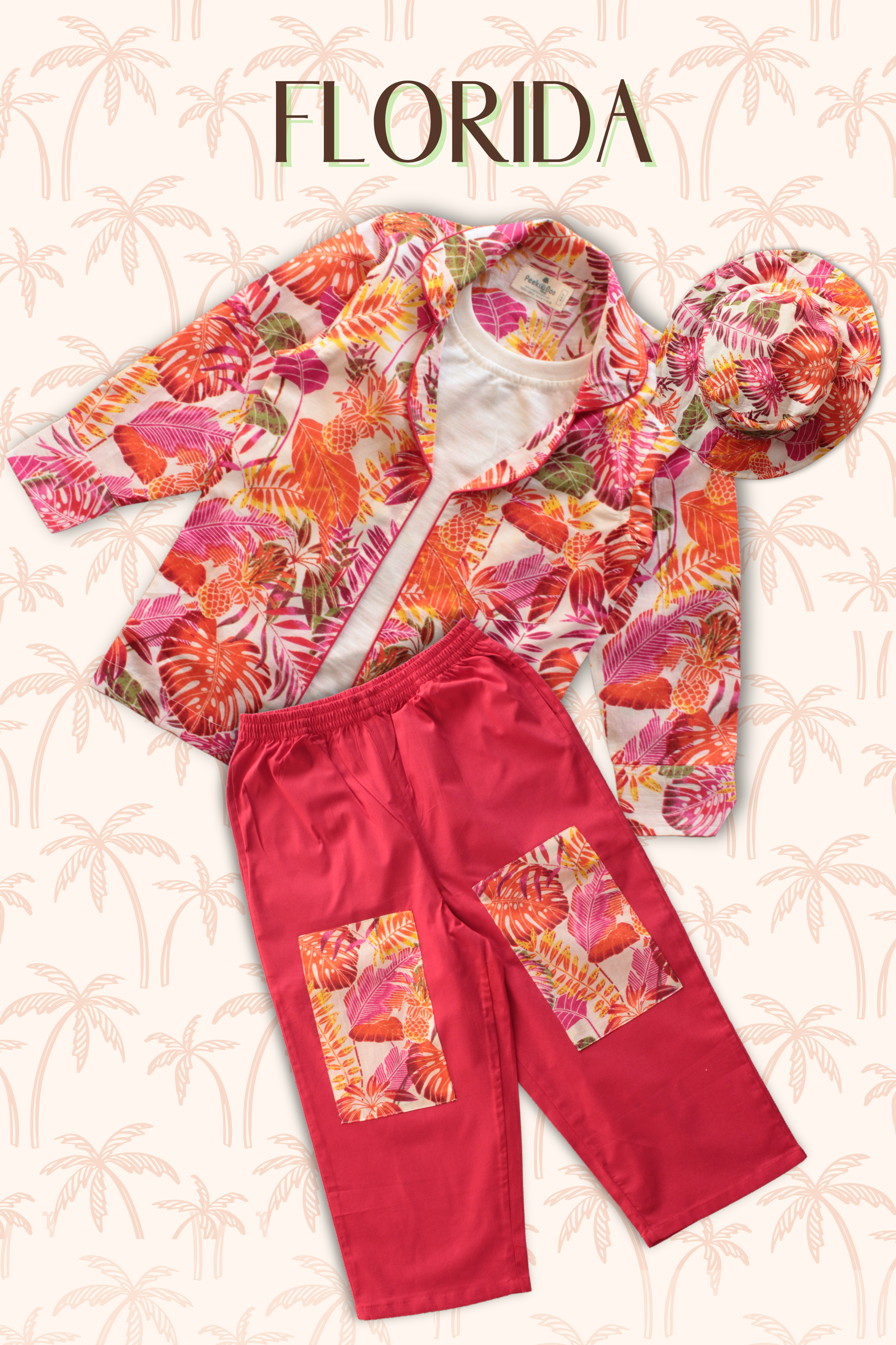 Boys Florida Resort Wear Set Red