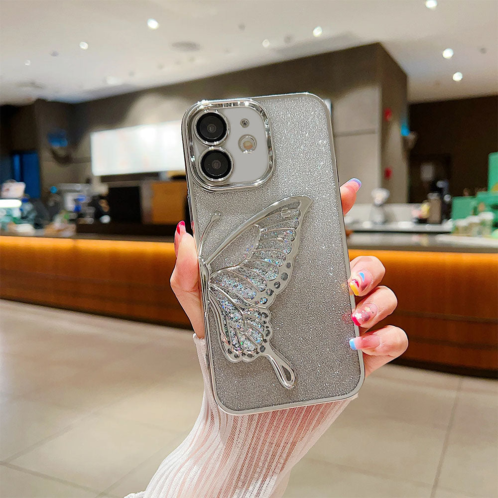 iPhone Glitter Butterfly Shockproof Case - Shimmering Protection
