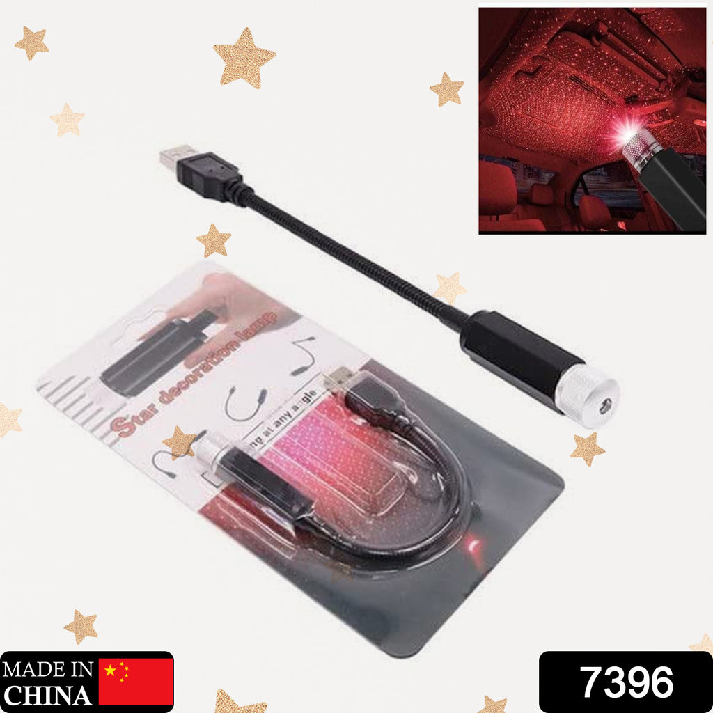 USB Laser Micro Projector casting a galaxy night sky ambiance on a room ceiling.