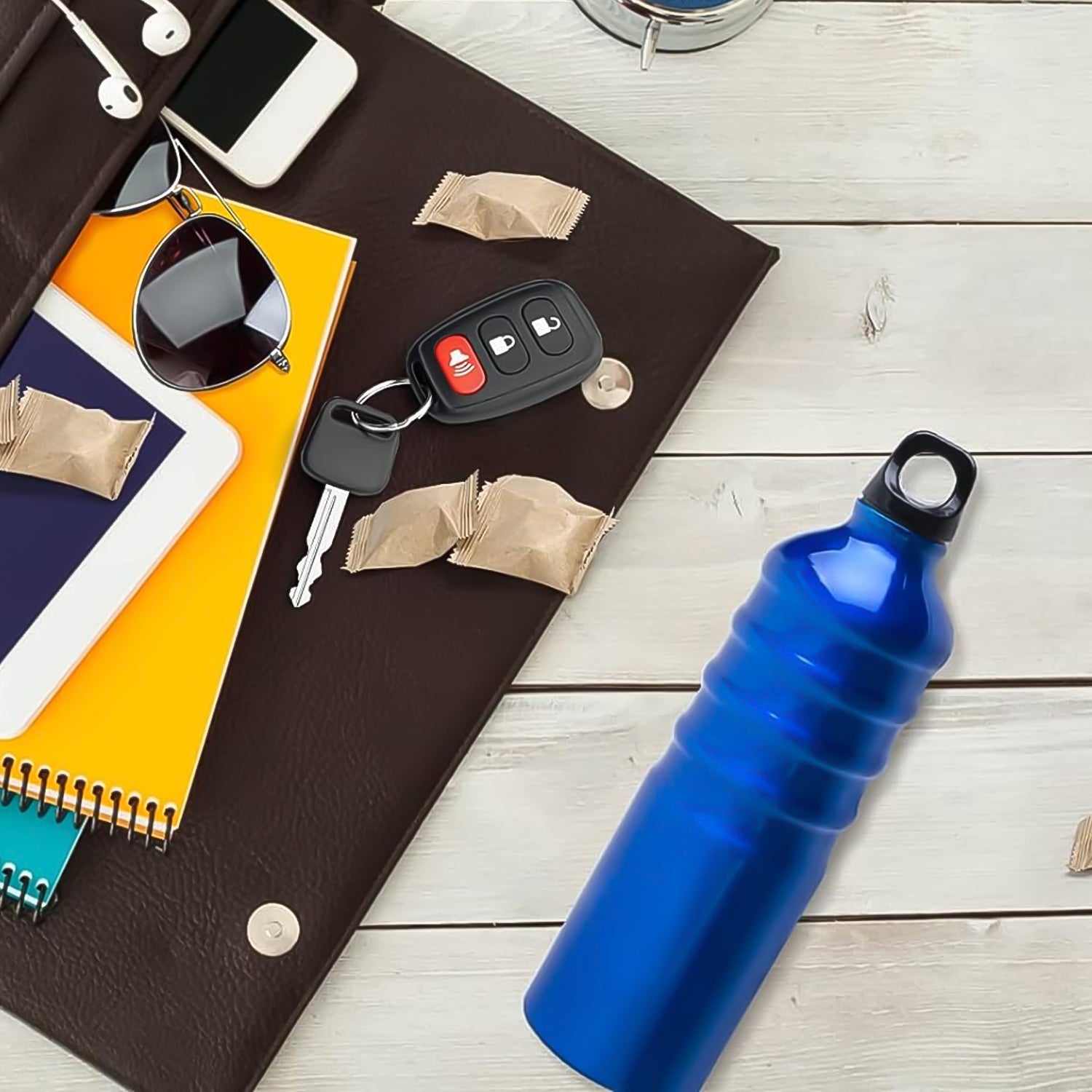 Aluminium Sports Water Bottle 1 Pc (Capacity 500 Ml Approx) - TREND BUY