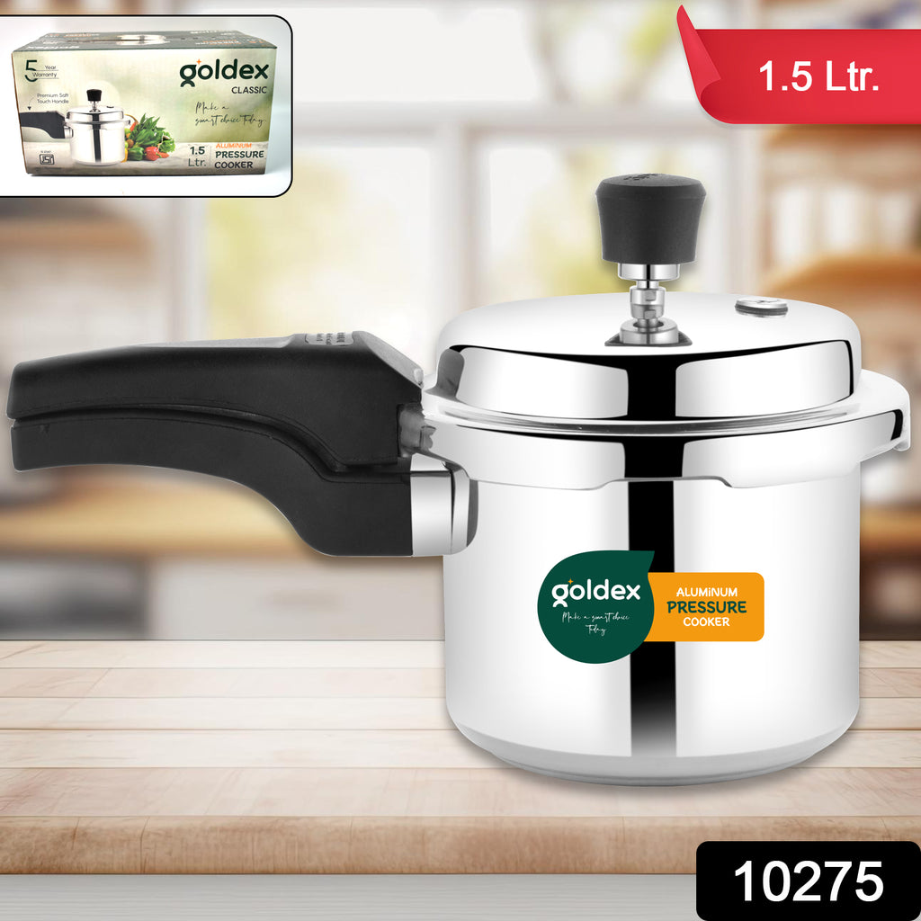 Aluminium Classic Goldex Pressure Cooker 1.5 Litres with outer lid
