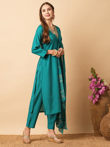 Pure Cotton Georgette Anarkali Kurti with Dupatta