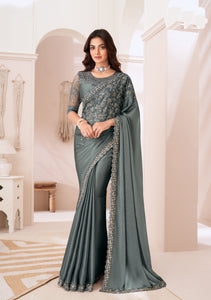 Wedding Wear Chiffon Saree With Silk Blouse | TRENDBUY