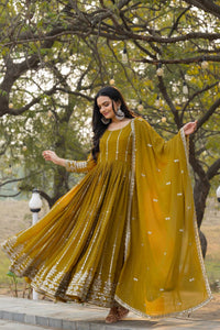 Wedding Wear Heavy Work Long Gown | TRENDBUY
