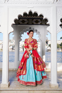 Wedding Wear Jacquard Silk Paithani Lehenga Choli | TRENDBUY