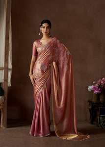 Wedding Wear Satin Handwork Silk Saree | TRENDBUY