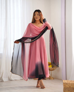 Wedding Wear Soft Fox Georgette Anarkali Gown | TRENDBUY