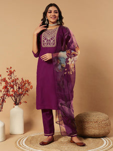 Elegant Kurti Pant Dupatta Set - New Designers Collection