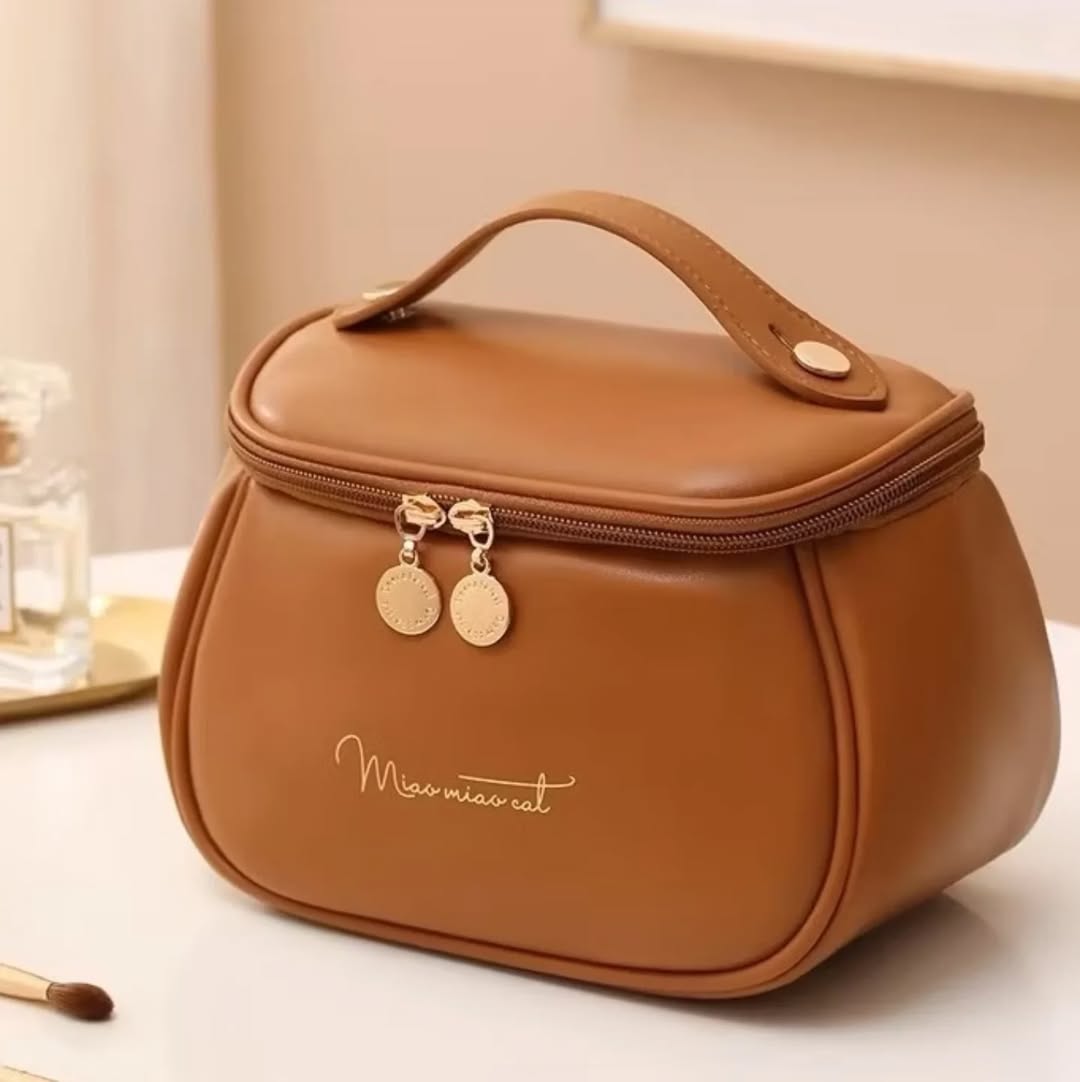 Portable Cosmetic Bag Organizer Case Black
