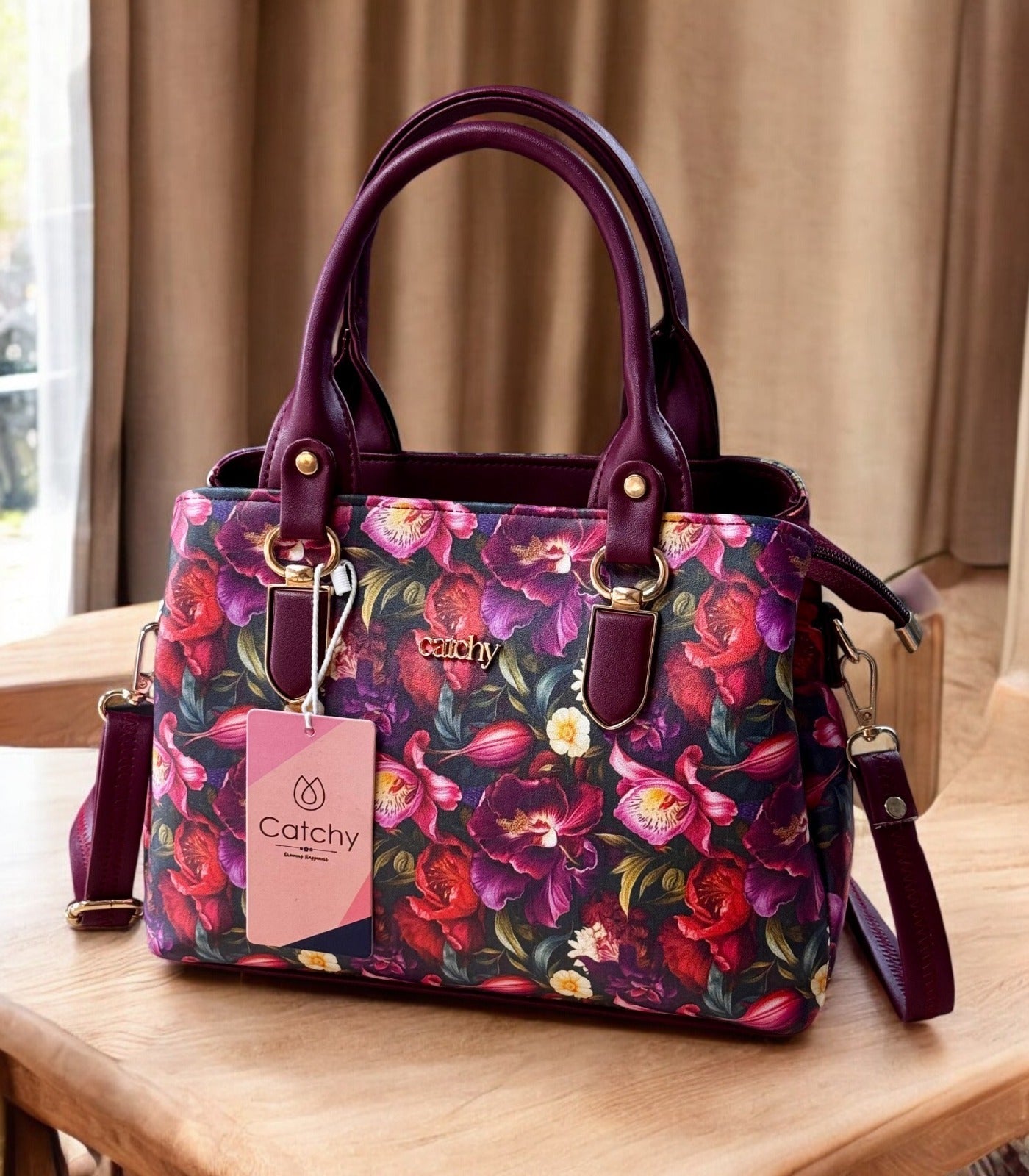 Brand-Catchy Stylish Handbag and Sling Bag Purple