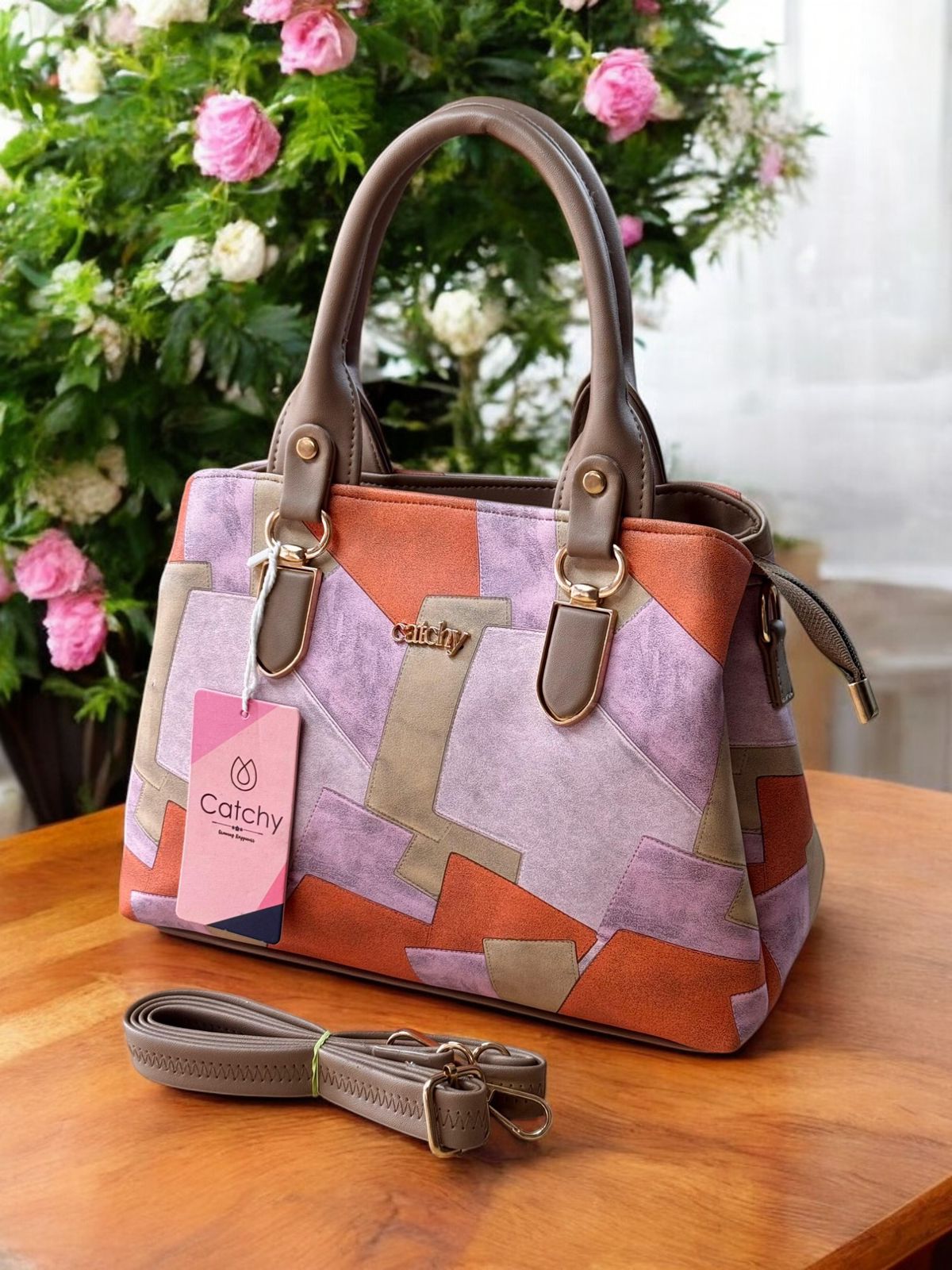 Brand-Catchy Stylish Handbag and Sling Bag Gray