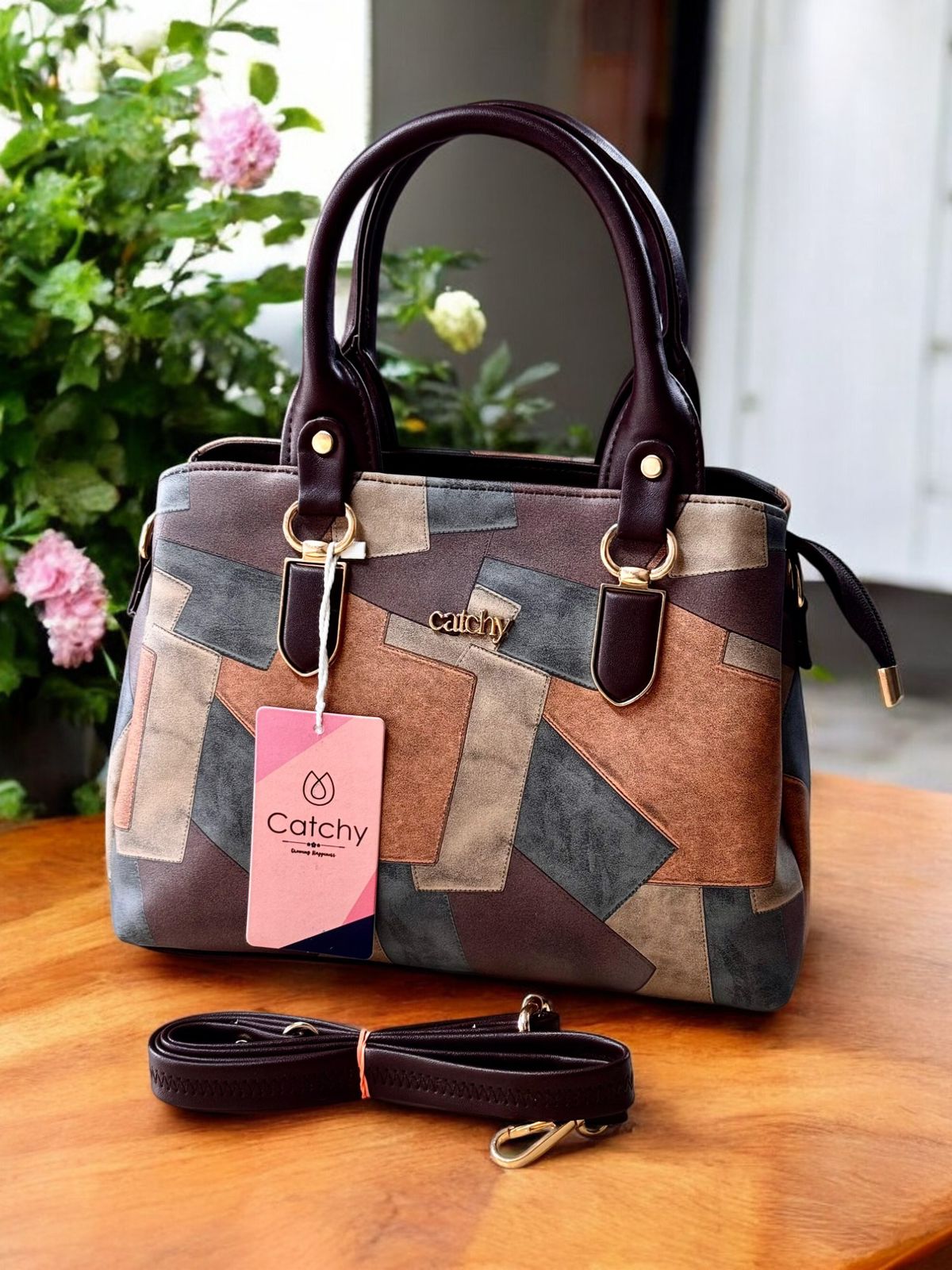 Brand-Catchy Stylish Handbag and Sling Bag Black