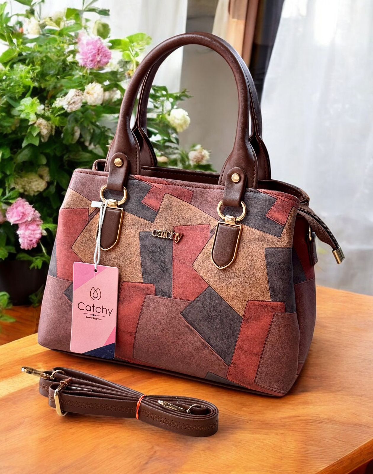 Brand-Catchy Stylish Handbag and Sling Bag Brown