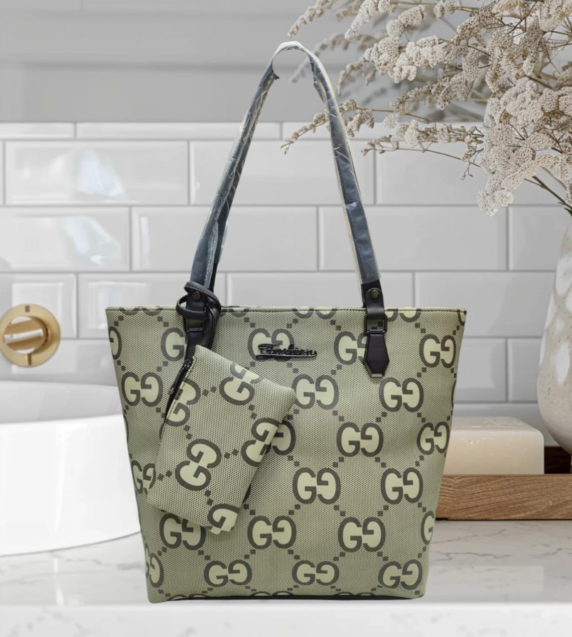 Gucci Handbag - Designer Tote Bag in High-End Fabric Blue