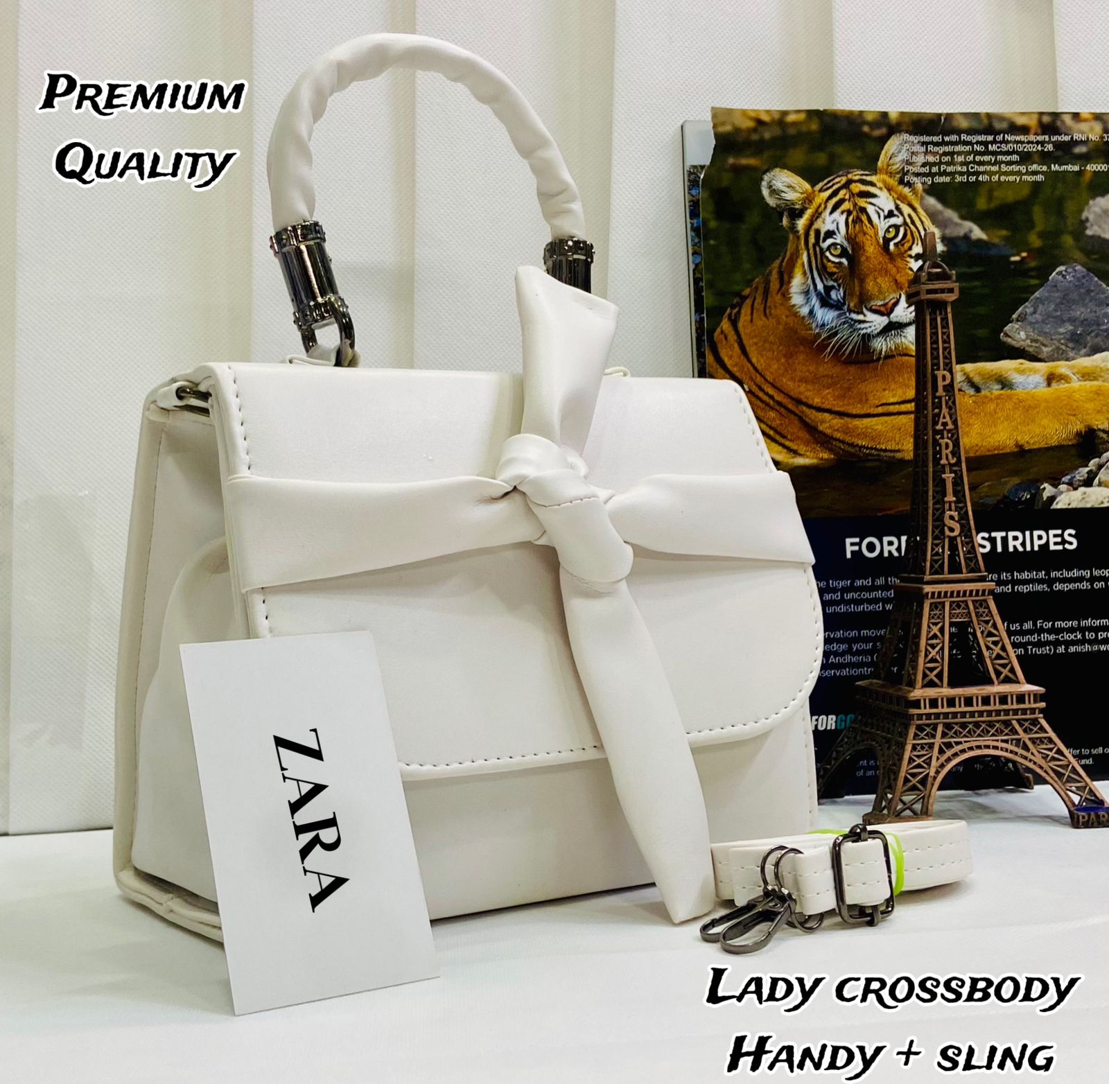 New Arrival Zara Handy Crossbody Sling Bag White