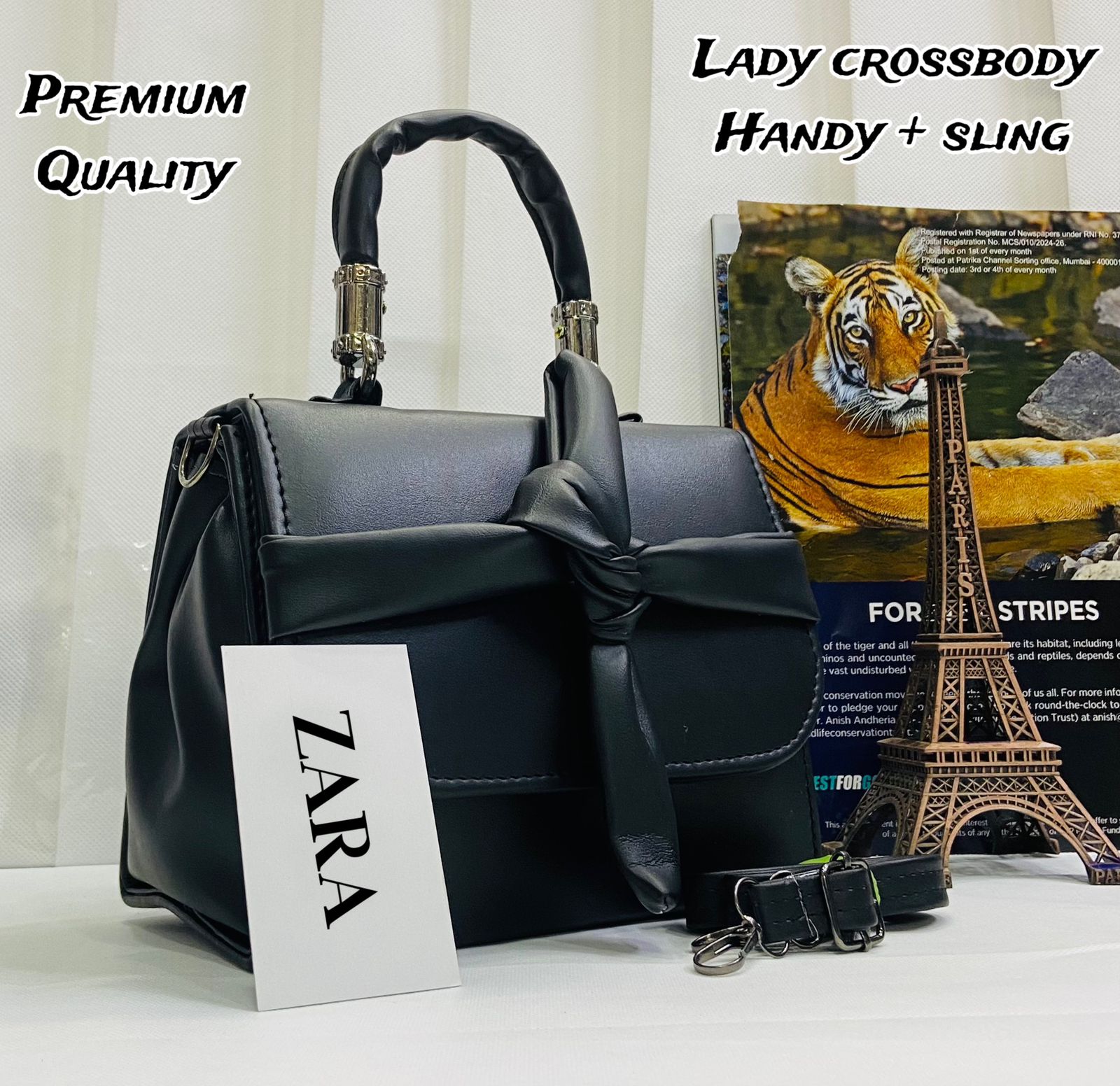 New Arrival Zara Handy Crossbody Sling Bag Black