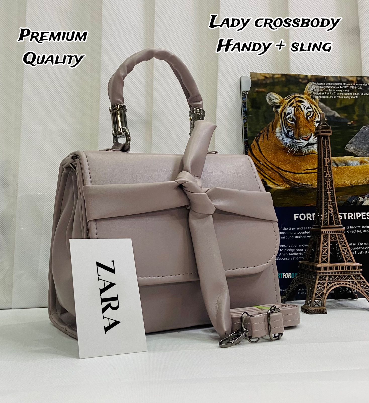 New Arrival Zara Handy Crossbody Sling Bag peach