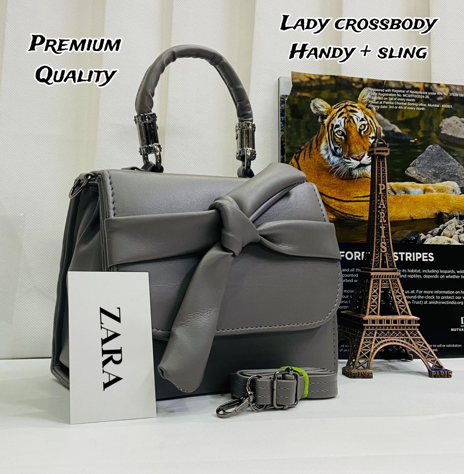 New Arrival Zara Handy Crossbody Sling Bag Grey