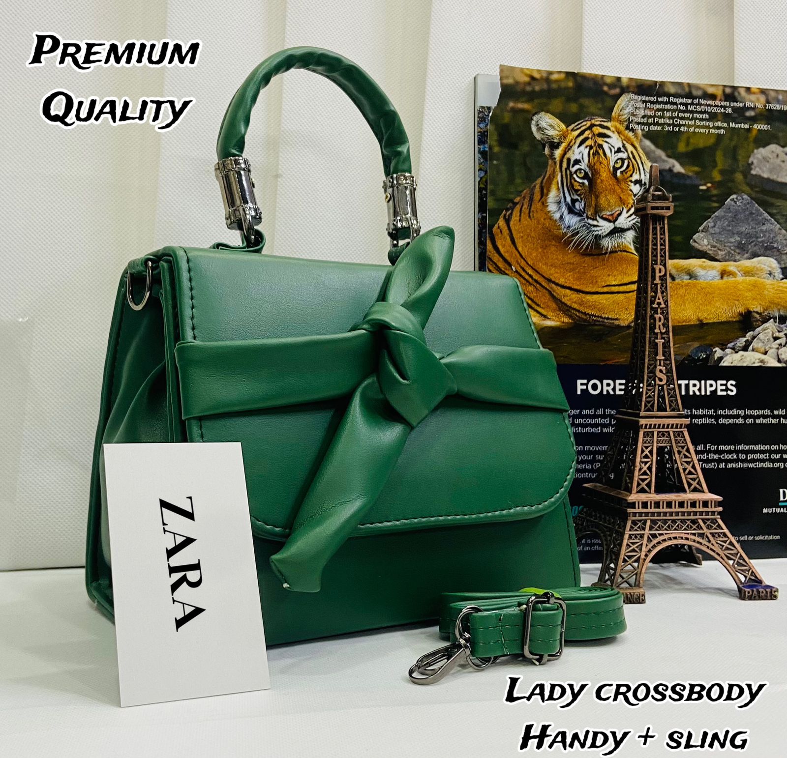 New Arrival Zara Handy Crossbody Sling Bag Green